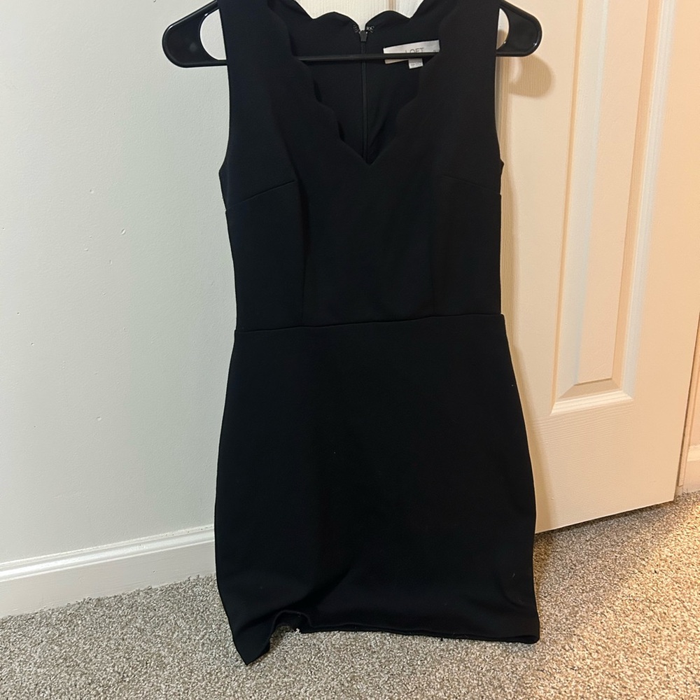 Loft Elegant Black Sleeveless Dress